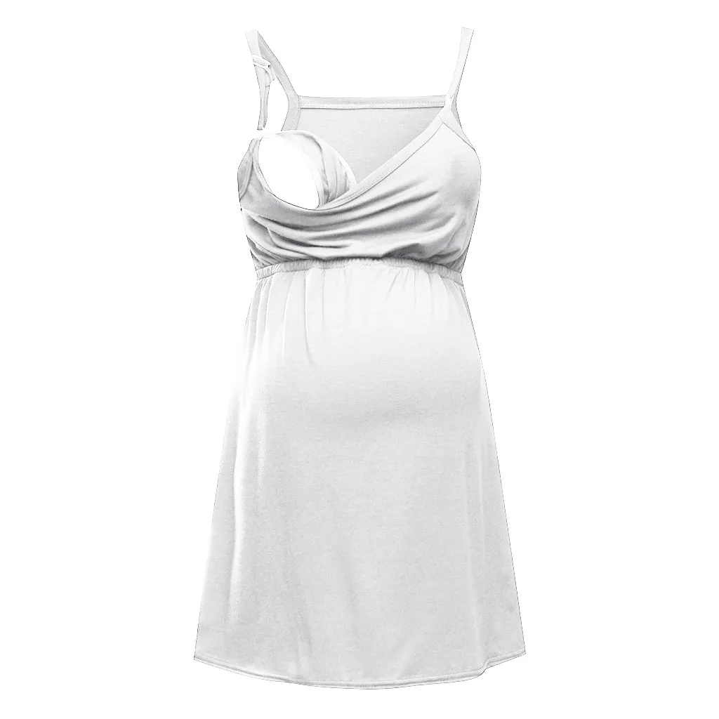 Vetement femme, женская одежда, платье, однотонный жилет для беременных, для кормящих детей, для беременных, блузка без рукавов, футболка, ropa de mujer