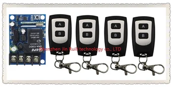 

New DC12--48V 12V 24V 36V 48V 1CH 10A RF Wireless Remote Control Switch System teleswitch 4*waterproof Transmitter + 1 *Receiver