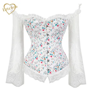 

Lace Corset Tops For Women Black Vintage Style Victorian Retro Burlesque Corset And Bustiers Vest Fashion White Gothic Lingerie