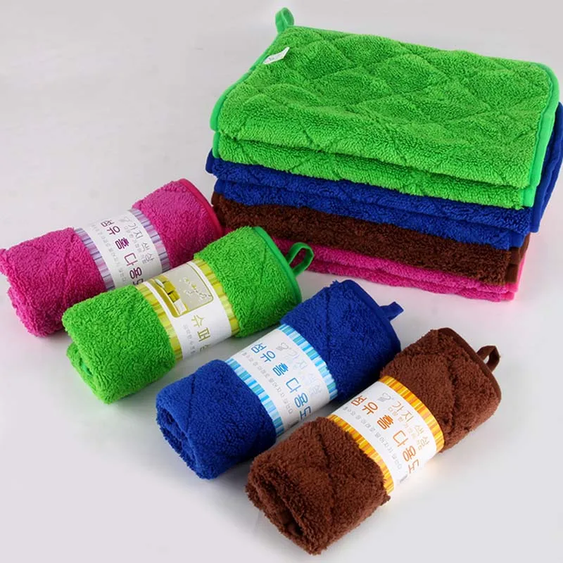 10pcs Microfiber Wash Clean Towels Cleaning Cloths Blue Car Furniture