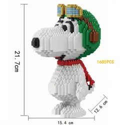 Классический мультфильм Цифры micro diamond building block Прекрасный щенок nanoblock diy Собака кирпичи assemable модель игрушки для детей Подарки