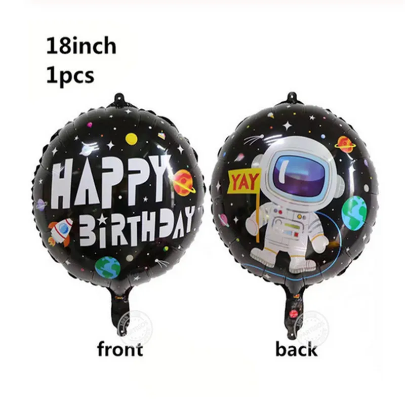 Вечерние воздушные шары космонавта, воздушные шары из фольги, воздушные шары с изображением Галактики, вечерние праздничные шары с гелием для мальчиков