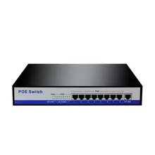 VV2 коммутатор gigabit PoE 8 портов 10/100/1000 Мбит/с rj45 lan HUB Ethernet переключатель 50V3A IEEE802.3af активный участник для 8 шт. 1080 P HD POE