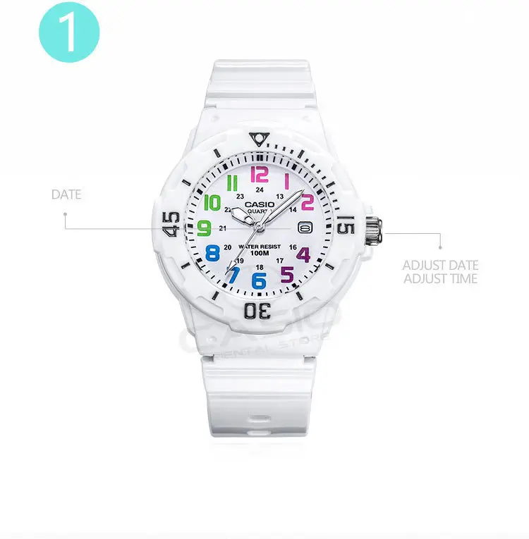 Часы CASIO с силиконовым ремешком, спортивные часы с датой, женские часы для влюбленных пар, водонепроницаемые часы, подарок, женские настольные часы, LRW-200H