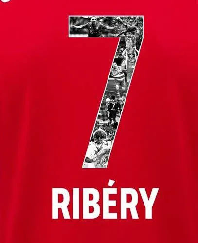 Специальное предложение для Robben Nameset Ribery Nameset Флокирование печать футбольная нашивка значок - Color: RIBERY 7