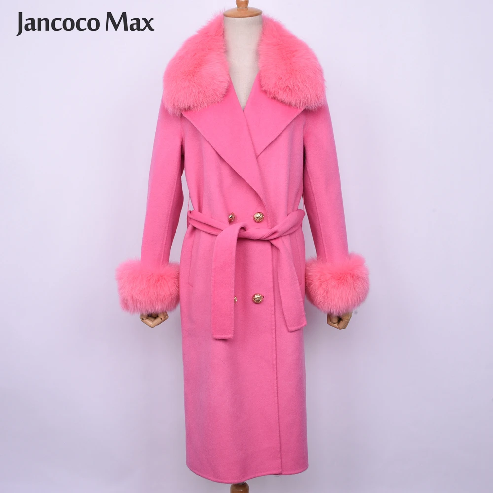2019 Long Femmes Pink Cachemire Blue light Manteau Top De Naturelle Mode Renard Qualité Fourrure hot Beige Nouveautés Manteaux Réel S7519 Survêtement vIr7vU