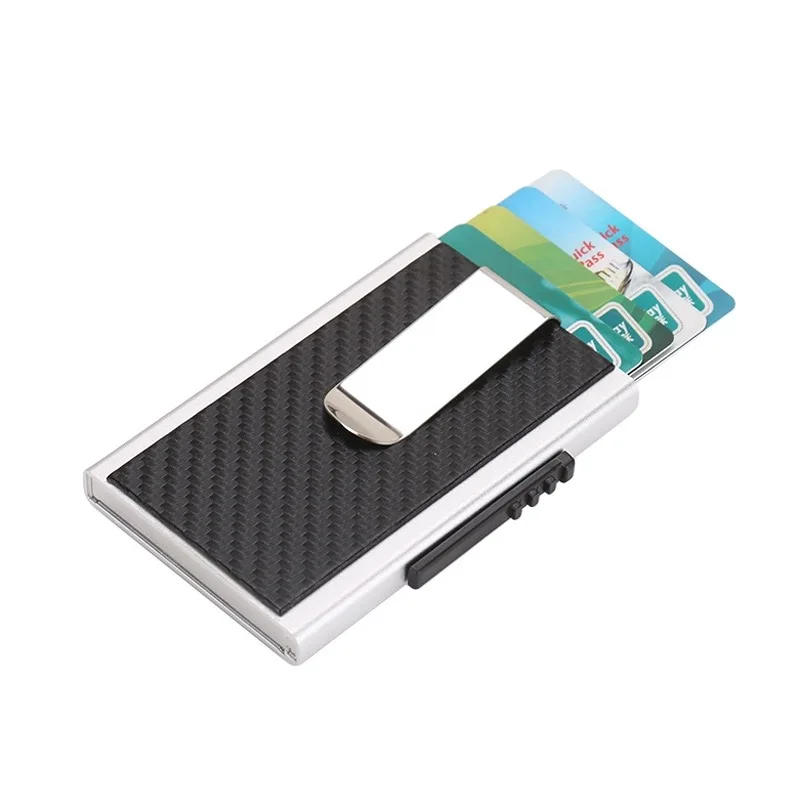 Купить Wholesale High Quality Credit Card Holder RFID Blocking Id Holders PU Leather Metal Aluminium Case  Багаж и сумки | Card  ID Holders (32982877436)