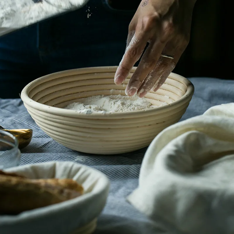 الروطان البيضاوي التدقيق سلة خبز مع بطانة الرغيف الفرنسي العجين المعجنات Banneton Brotform عاء الخبز الغذاء سلات تخزين منظم الروطان البيضاوي التدقيق سلة خبز مع بطانة الرغيف الفرنسي العجين المعجنات Banneton Brotform عاء الخبز الغذاء سلات تخزين منظم