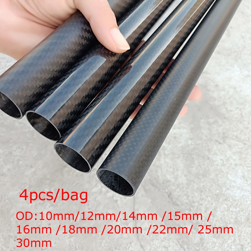 

TianYuQi 3k 100% full Carbon fiber circular tube 500mm Length Twill Matte OD 10mm 12mm 14mm 15mm 16mm 18mm 20mm 22mm 25mm 30mm