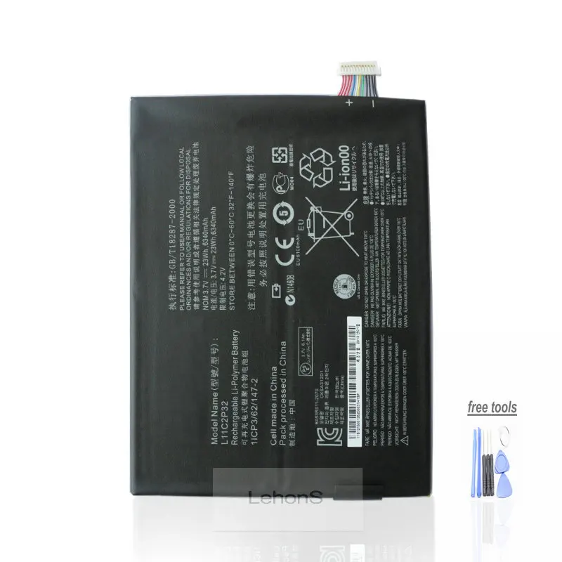 LehonS 1x Новое поступление таб батарея + инструменты планшетные батареи для Lenovo L11C2P32