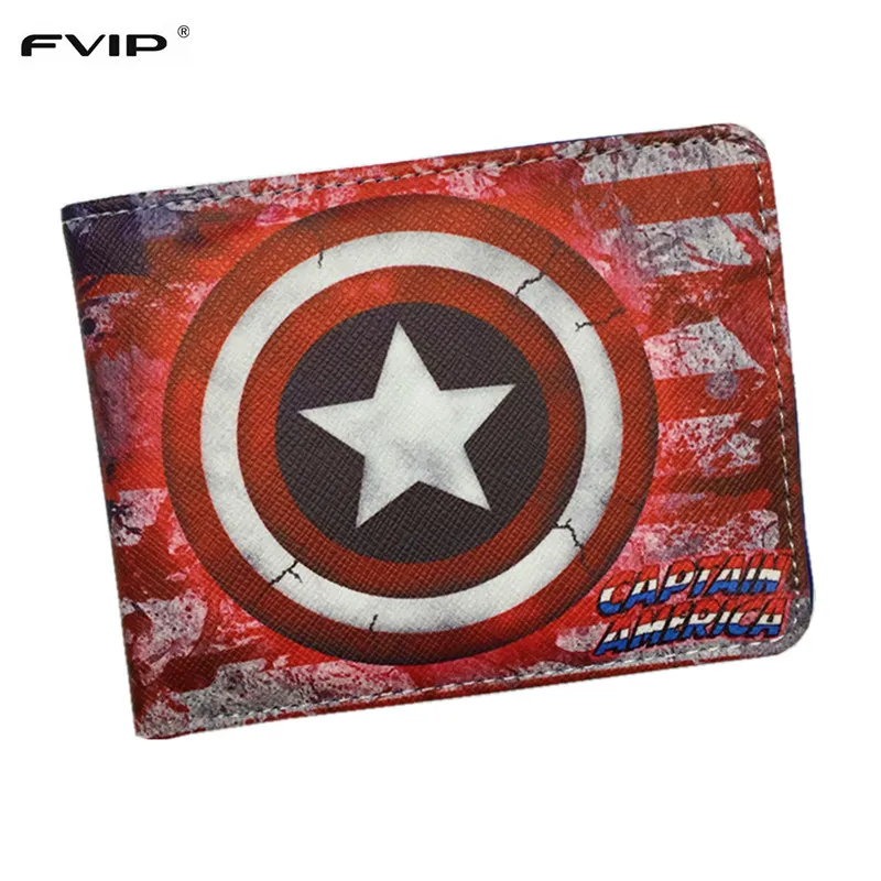  FVIP Comics Dc Marvel Wallet Hulk/Iron Man/ Thor/Captain America/Superman/Bat Man/Flash/Spider Man/Punisher Cartoon Wallets 