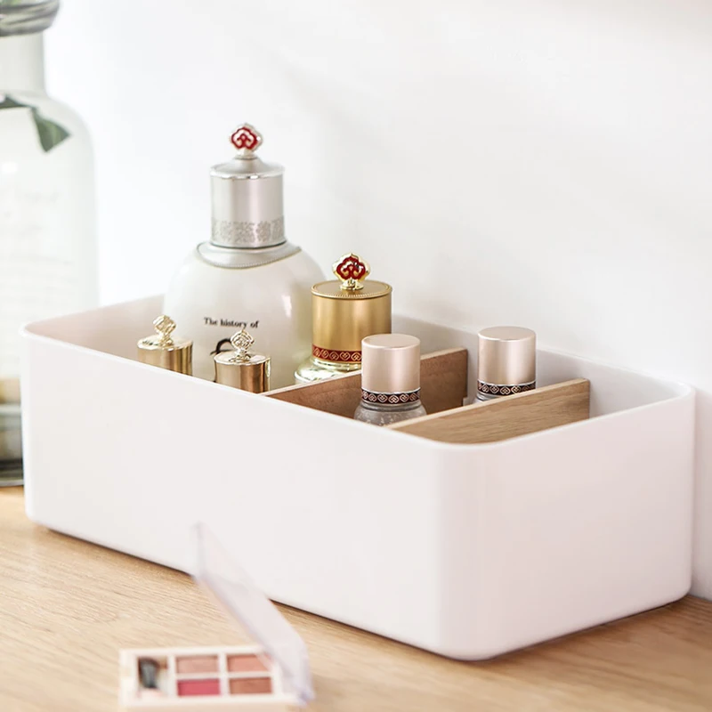 8 Grids Office Storage Box White Key Pen Makeup Cosmetic Lipstick Container Card Remote Control Sundries Articles Organizer