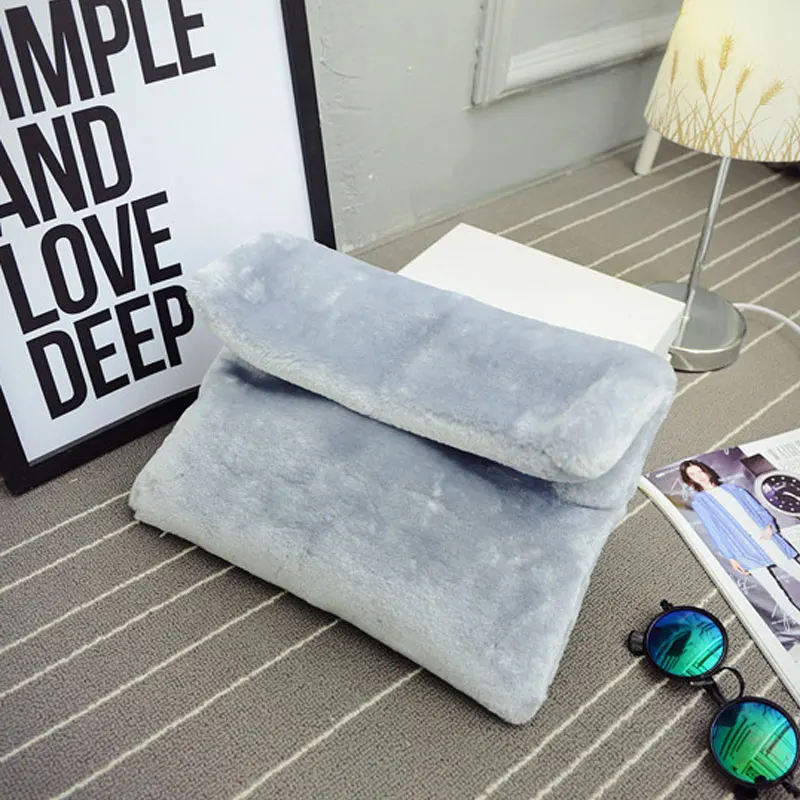 

Autumn Winter New Arrival Women Fashion Clutch Plush Hand Bags Sweet Ladies Girls Envelope Bag Casual Handbag Purse Popular FA$1