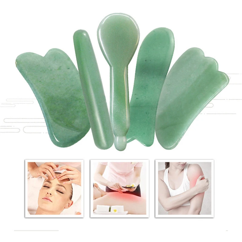 Buy 1Pcs Natural Jade Stone face massager Scraper