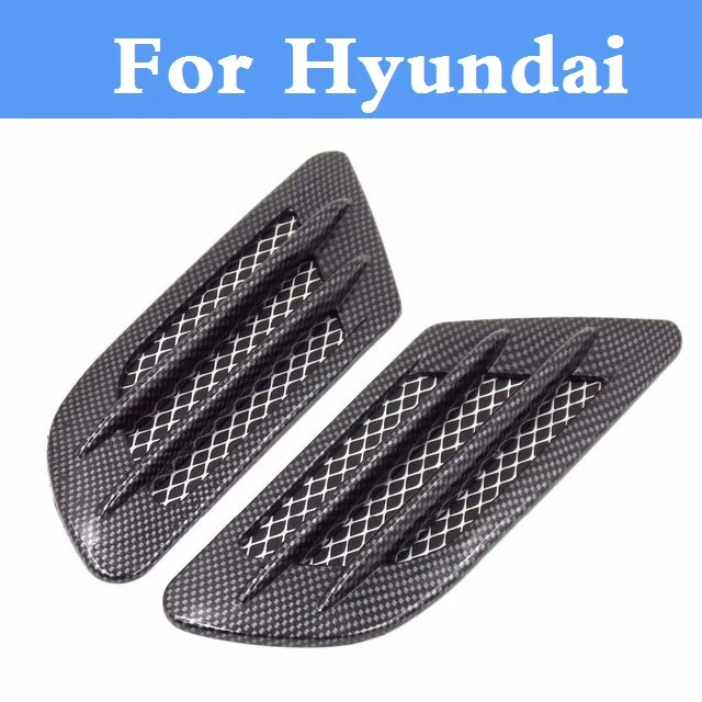 

Carbon fiber Car Air Simulation Shark Vent Decorative Sticker For Hyundai Coupe Dynasty Elantra Equus Genesis Coupe Veloster