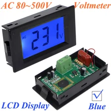 AC 80-500V lcd измеритель напряжения нет необходимости питания для инвертора бензинового дизельного генератора с синей ЖК-подсветкой+-10000445