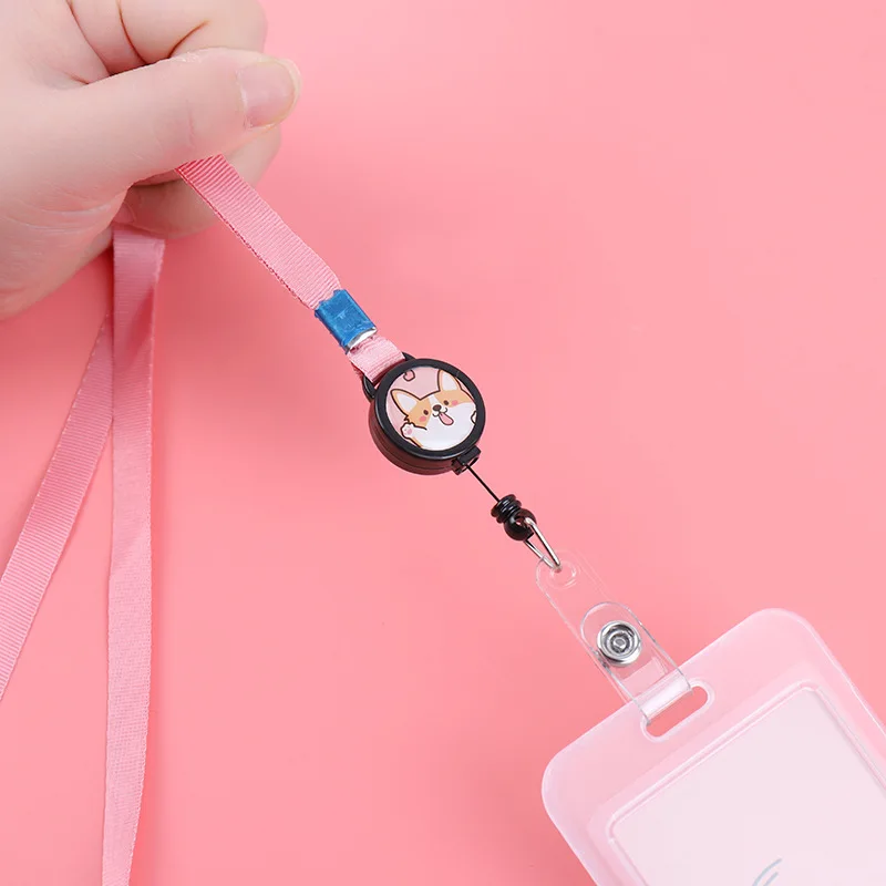 Cartoon Retractable Pull Badge Card Holder with Rope Nurse Doctor Exhibition Keys ID Name Card Badge Holder Kawaii Stationery Cartoon Retractable Pull Badge Card Holder with Rope Nurse Doctor Exhibition Keys ID Name Card Badge Holder Kawaii Stationery