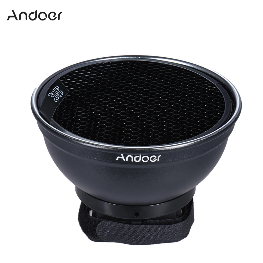 Andoer 5 9 &quot(15 см) серебристый рассеиватель тарелки для красоты с 30 градусами