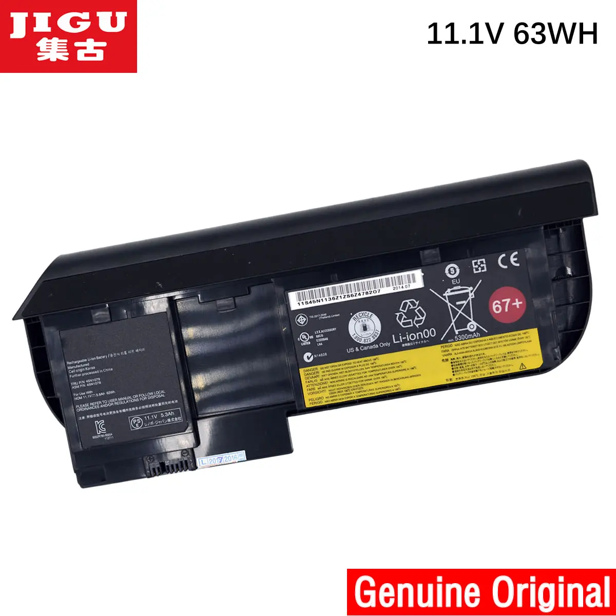 JIGU laptop battery 0A36316 0A36317 45N1076 45N1077 ASM 45N1074 45N1078 FRU 45N1075 FRU 45N1079 FOR LENOVO ThinkPad X230t X230t