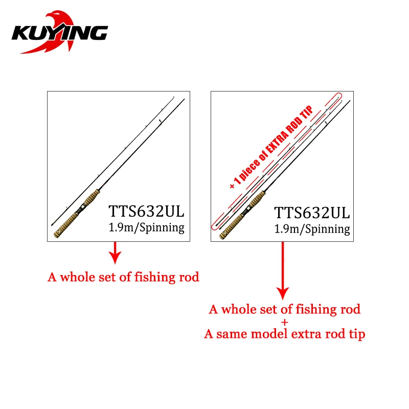 KUYING TETON Combo 1.56m 1.8m 1.86m 1.9m 1.92 1.98m Carbon Super Ultra Light Soft Baitcasting Casting Spinning Lure Fishing Rod KUYING TETON Combo 1.56m 1.8m 1.86m 1.9m 1.92 1.98m Carbon Super Ultra Light Soft Baitcasting Casting Spinning Lure Fishing Rod