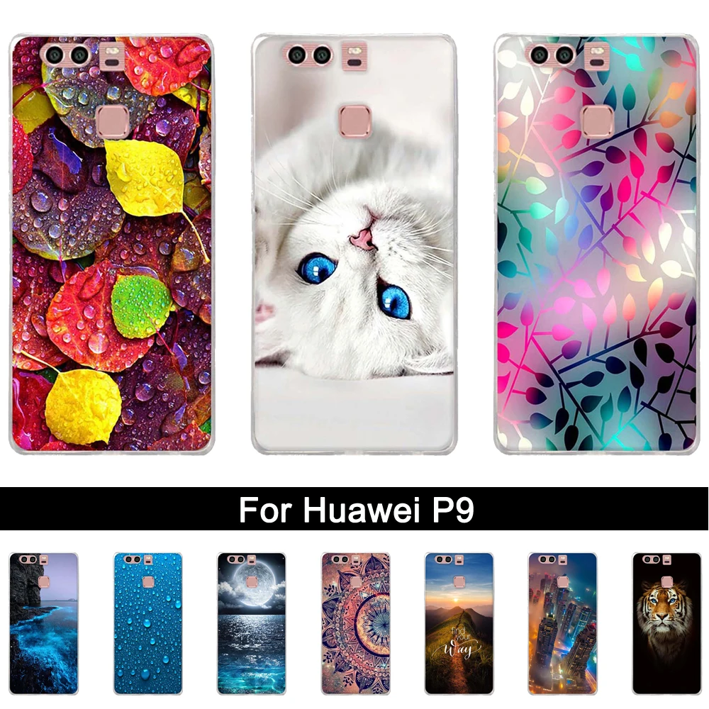 Силиконовый чехол для Huawei P9 задняя крышка EVA L09 L19 5 2 дюйма чехлы телефонов мягкие