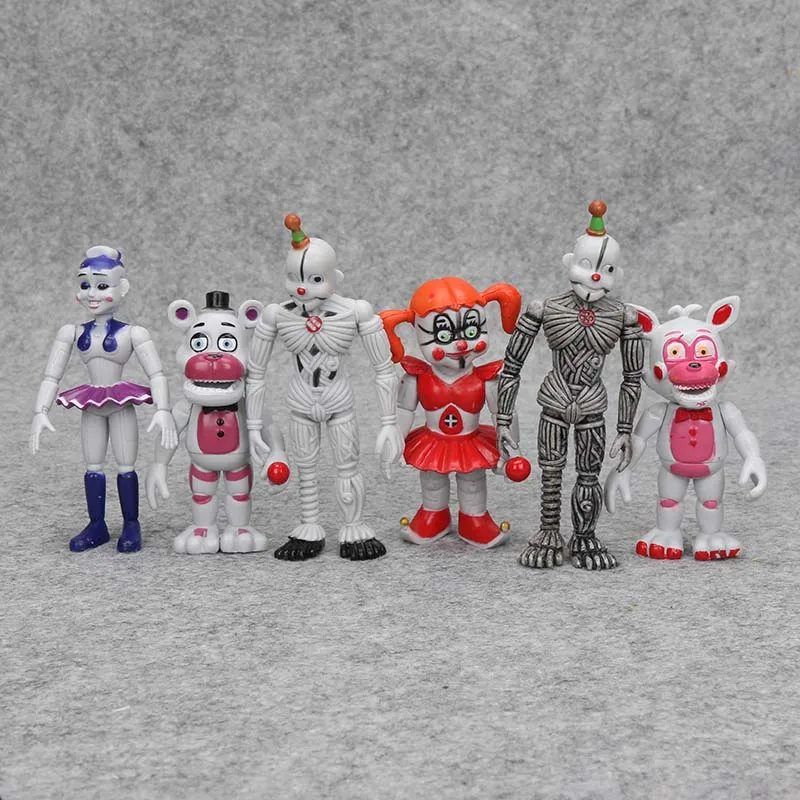 6pcs Set Five Nights At Freddy S Fnaf Baby Funtime Foxy Funtime Freddy Ballora Ennard Puppet Plushtrap Chica Action Figures Toy Figure Toy Action Figure Toysfigure Action Aliexpress