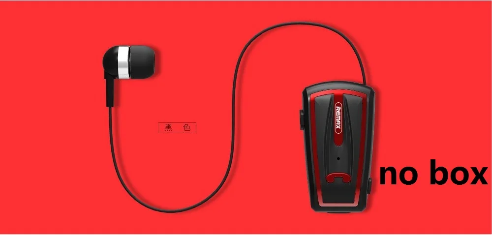 remax беспроводной Bluetooth воротник клип гарнитура с микрофоном громкой связи вкладыши бизнес стерео гарнитура для Xiaomi huawei - Цвет: Black NO Box