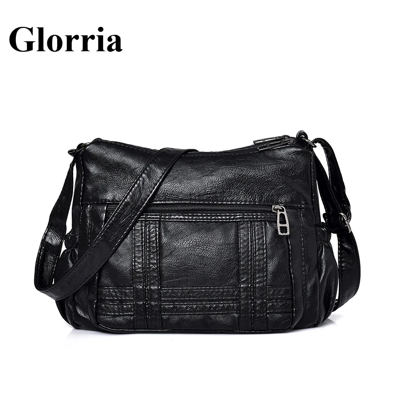 

Glorria Brand Women Bags 2019 Messenger Bag Women Leather Shoulder Handbags Female Large Capacity Crossbody Tote Sac Vintage Sac