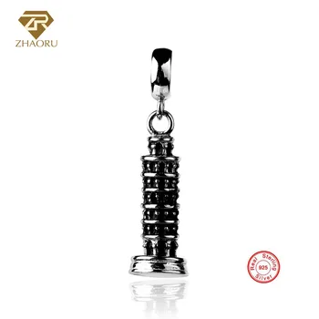 

Zhaoru 100% 925 Sterling Silver Pendant Charm for Necklace Blacelet Bangle Black Enamel Pendant for Women Fashion Fine Jewelry