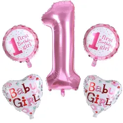 2018 Новый 5 шт для празднования первого дня рождения декоративные шары для маленьких мальчиков девушка с воздушными шарами пентаграмма