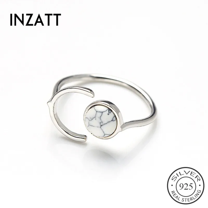 INZATT, Трендовое кольцо с буквой C, турецкий камень, креативный стиль, 925 пробы, серебро, для женщин, на день рождения, для вечеринки, модное ювелирное изделие, подарок
