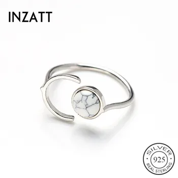 

INZATT Trendy Letter C Turkish Stone Ring Creative Style 100% 925 Sterling Silver For Women Birthday Party FINE Jewelry Gift