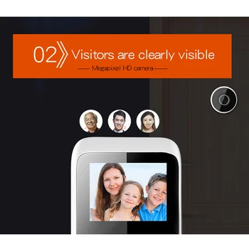 

Digital 120° Peephole Viewer Door Eye LCD Screen Safety Camera Monitor - Large LCD Screen Home Security Systems