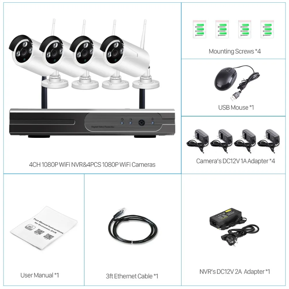 Besder 8CH Беспроводная система видеонаблюдения 1080P 1 ТБ HDD 2MP NVR IP IR-CUT уличная камера видеонаблюдения IP система безопасности комплект видеонаблюдения