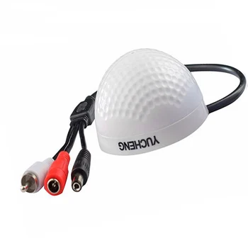 

High Sensitivity Pickup Audio Input Mini CCTV Surveillance Security Microphone with Golf Shape audio Pickup Device