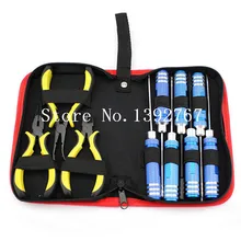 10 en 1 Tool Kit Box Set destornillador destornillador llave hexagonal 450 500 alicates para transmisor helicóptero avión RC modelo del barco del coche