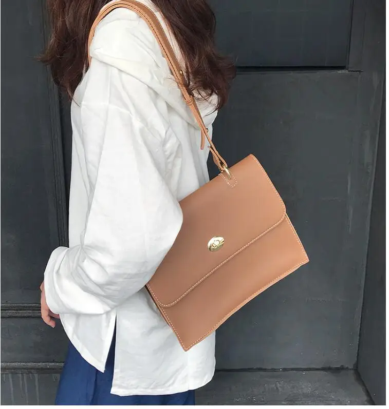 Casuale Di Del Bhju788 Nero Messaggero Delle Ragazza Spalla Della Donne Modo Dell'annata black Femminile marrone Sacchetto Composito Semplice Brown q55tPxwB