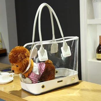 

Spring Summer Transparent Pet Dog Cat Carrier Bag Fashion PVC Portable Outdoor Pet Travel Handbag