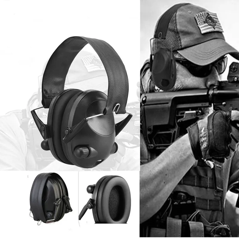 

LESHP Tactical Sport Headphones For Hunting Shooting Sport Noise TAC 6s Hearing Protector Earmuffs Folding Protection