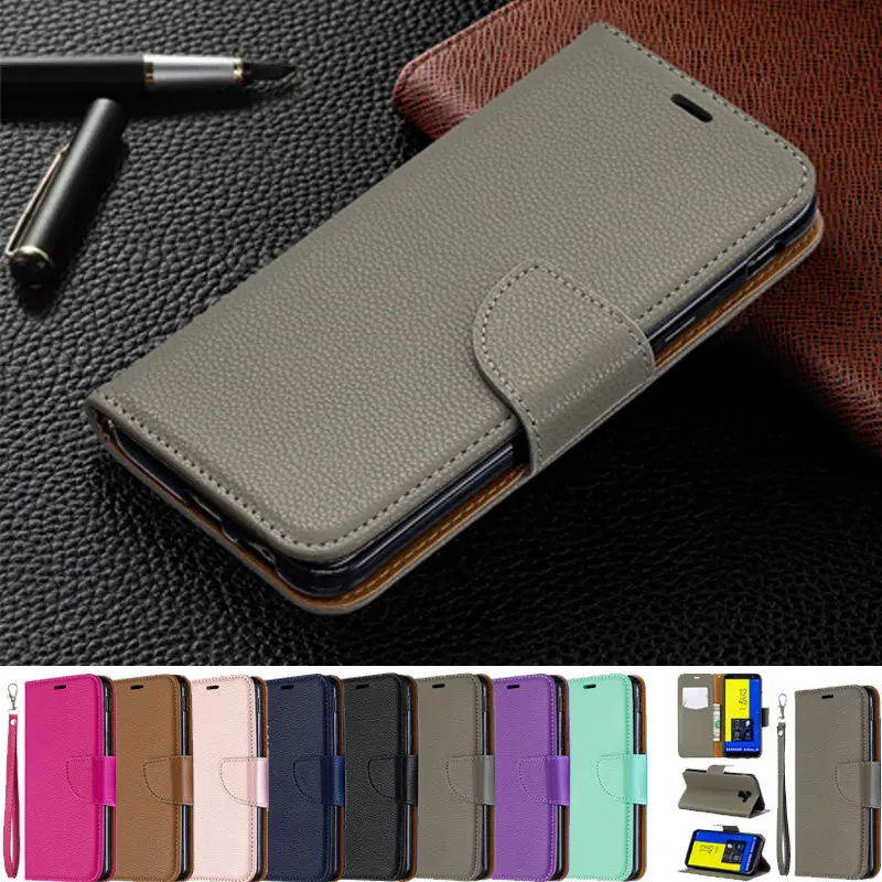 

For Samsung Galaxy J6 Case Fashion Flip Vintage Leather Wallet Cover For Samsung J6 Case Card Slot Stand Magnetic Silicone Cover
