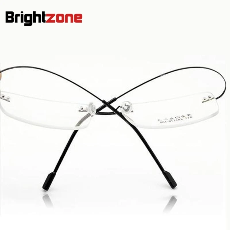 

Retail 9 colors fashion rimless glasses frames/fashion memory titanium eyeglasses frames/prescription optical frames