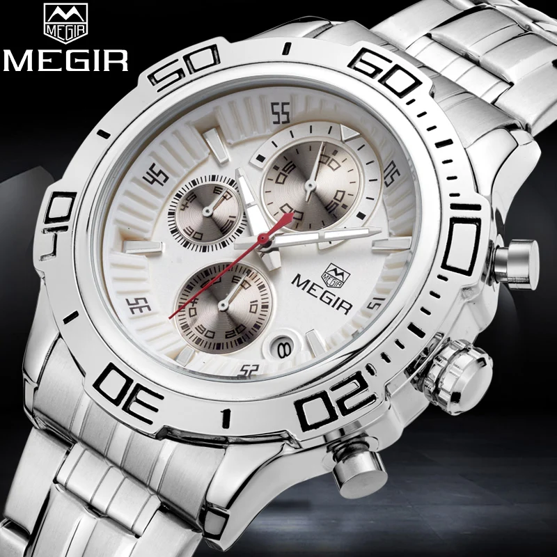 

2018 MEGIR Top Brand Men Watch Man Fashion Business Watches Mens Quartz Sport Wristwatch Male Analog Clock Relogio Masculino