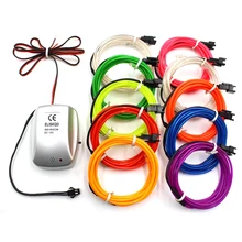Sound Activated Flexible EL Wire Neon Light Dance Party Car Decor Light Neon LED Lamp Rope Tube Waterproof LED Strip 1-5M