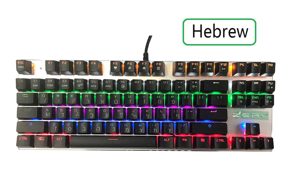 Механическая клавиатура ME TOO ZERO RGB подсветка русская/английская раскладка красный/синий/черный переключатель анти-ореолы игровая клавиатура