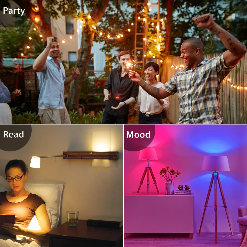  Magic Decorative Lighting 5W 10W 15W RGB+White Smart Infrared Remote Control Bulb E27 85-265V LED C - 32956380142
