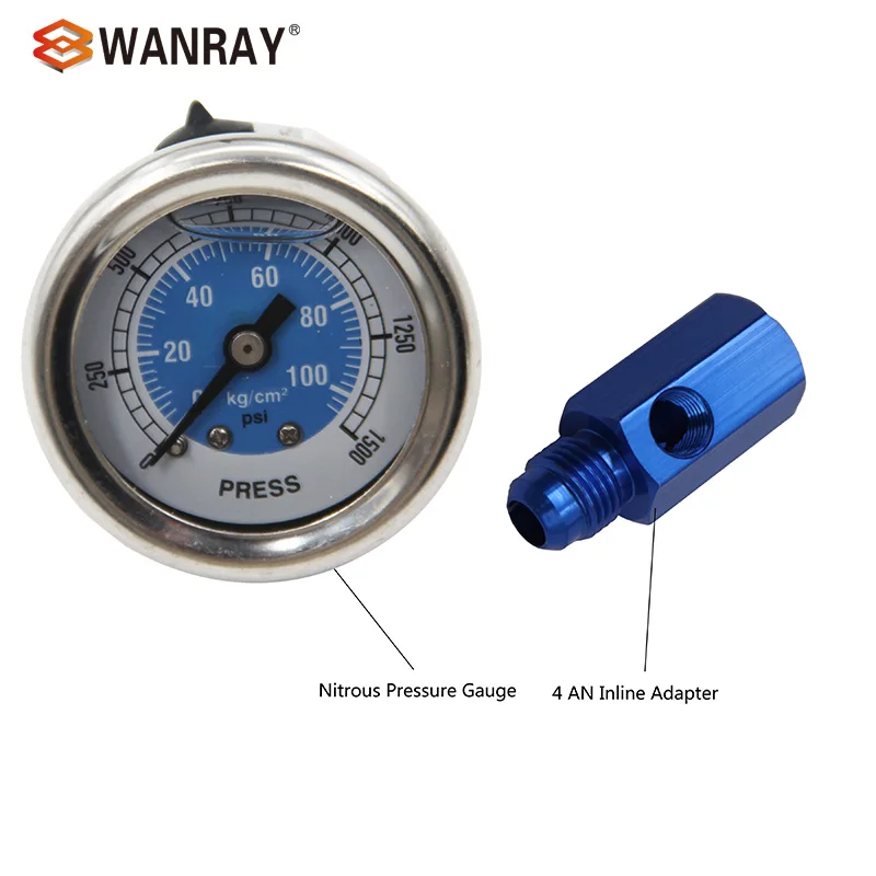 

Replacement for NOS OR NX Nitrous pressure gauge +6 AN Inline Adapter
