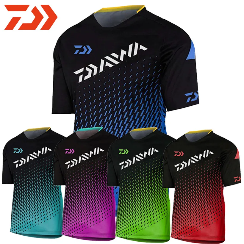 

2019 New Summer Daiwa Fishing Jersey Shirt Men Outdoor Sports Breathable Fishing Shirt Hiking Camping Quick Dry Fishing Clothing