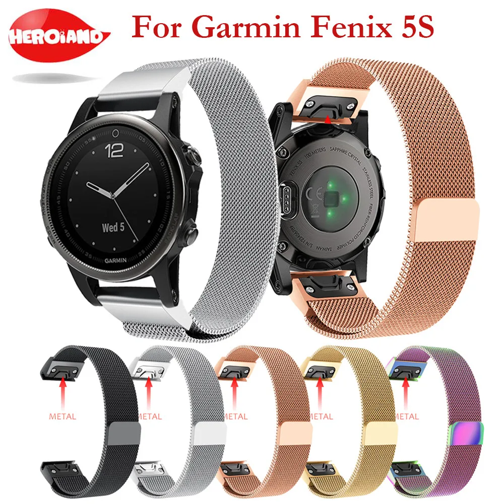 Новинка Миланская петля ремешок для Garmin Fenix 5S Plus GPS Смарт-часы Металл Нержавеющая