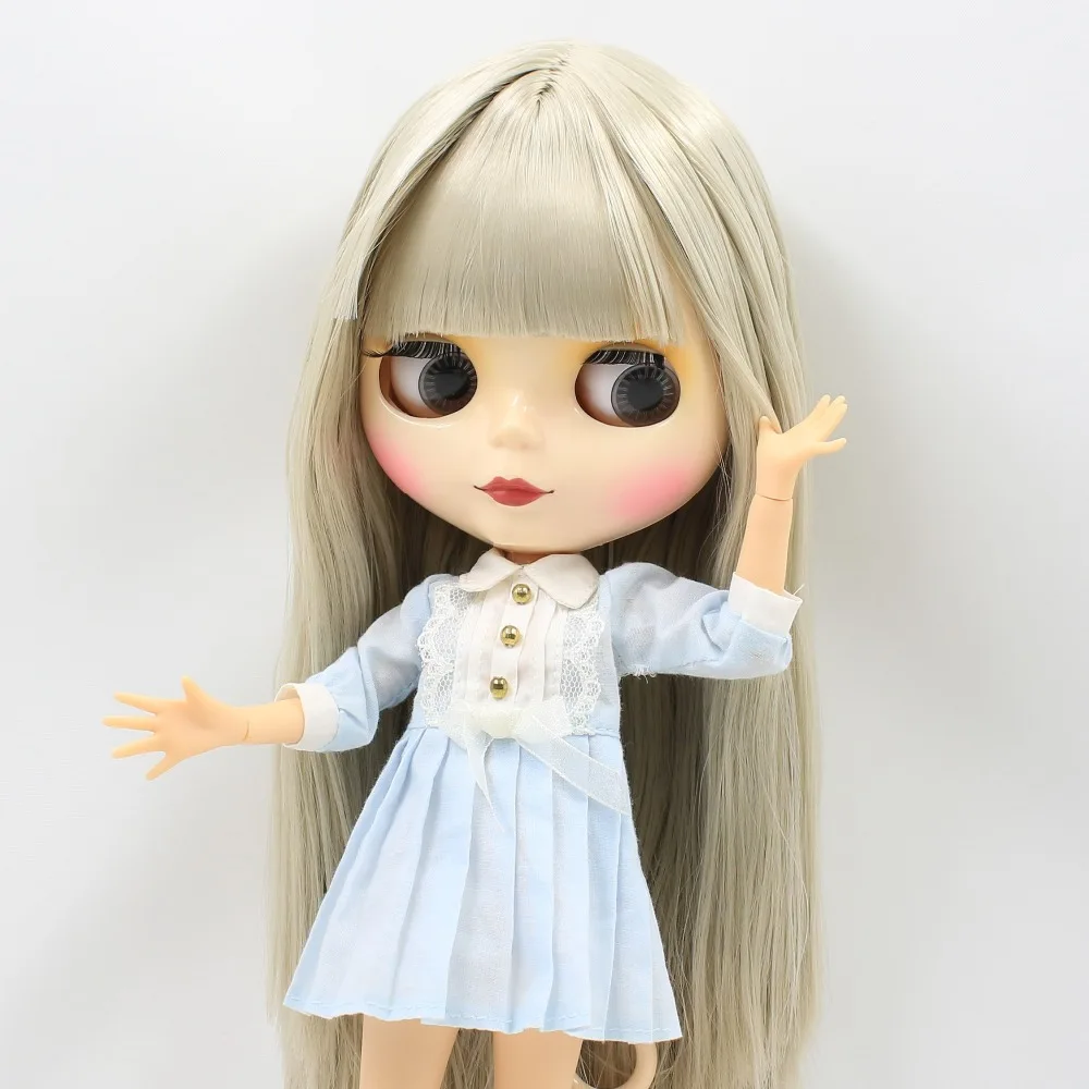 

free shipping factory blyth doll 260BL8003 Silver hair with bangs/fringes toy gift bjd