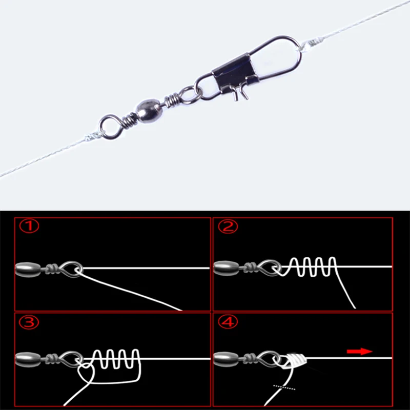 50pcs 14# To 3/0# Swivels Interlock Snap Fishing Lure Tackles Gear Accessories Connector Swivels Pin Bearing Rolling Solid Tool fishing swivels fishing accessories fishing tackle fishing tools fishing tool